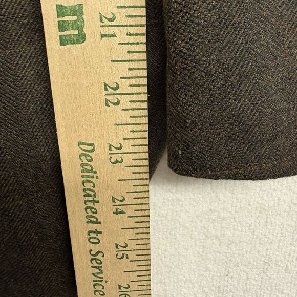 Oscar de la Renta Men's Tailored Wool Blazer Jacket  Brown Tweed Sport Coat VTG - Picture 9 of 9